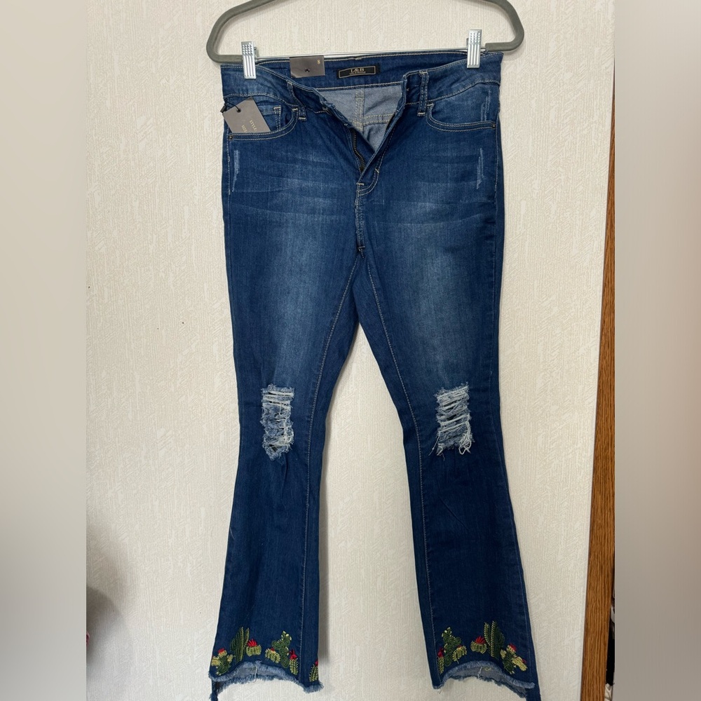 Embroidered jeans!